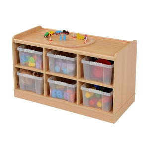 6 Clear Plastic horizontal Deep Tray Storage Unit