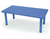Blue Rectangular Plastic Table