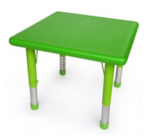 Square Green Plastic Table