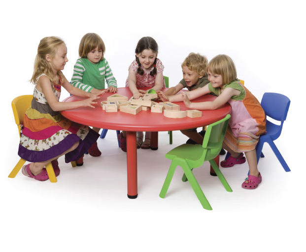 Round Plastic Table and Chairs Set