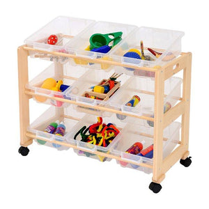 9 Plastic Bin Classroom Tidy