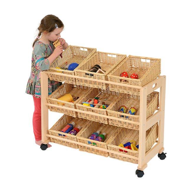 9 Wicker Basket Single Classroom Tidy